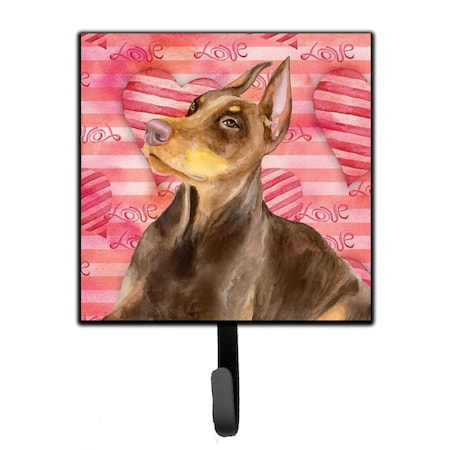 Carolines Treasures Doberman Pinscher Love Leash or Key Holder BB9796SH4